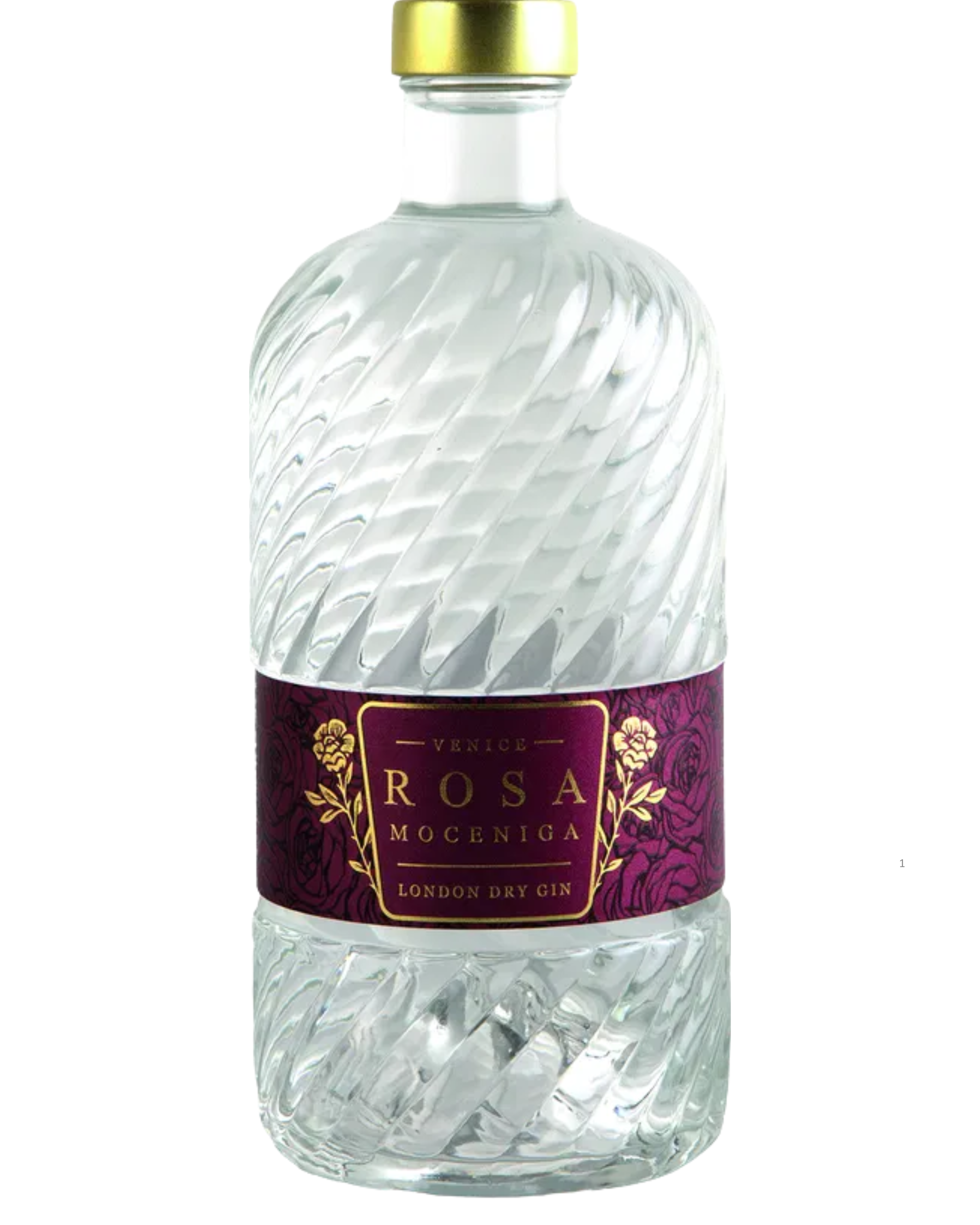Bottiglia di Rosa Moceniga – gin floreale elegante con rose Moceniga e ginepro delle Dolomiti