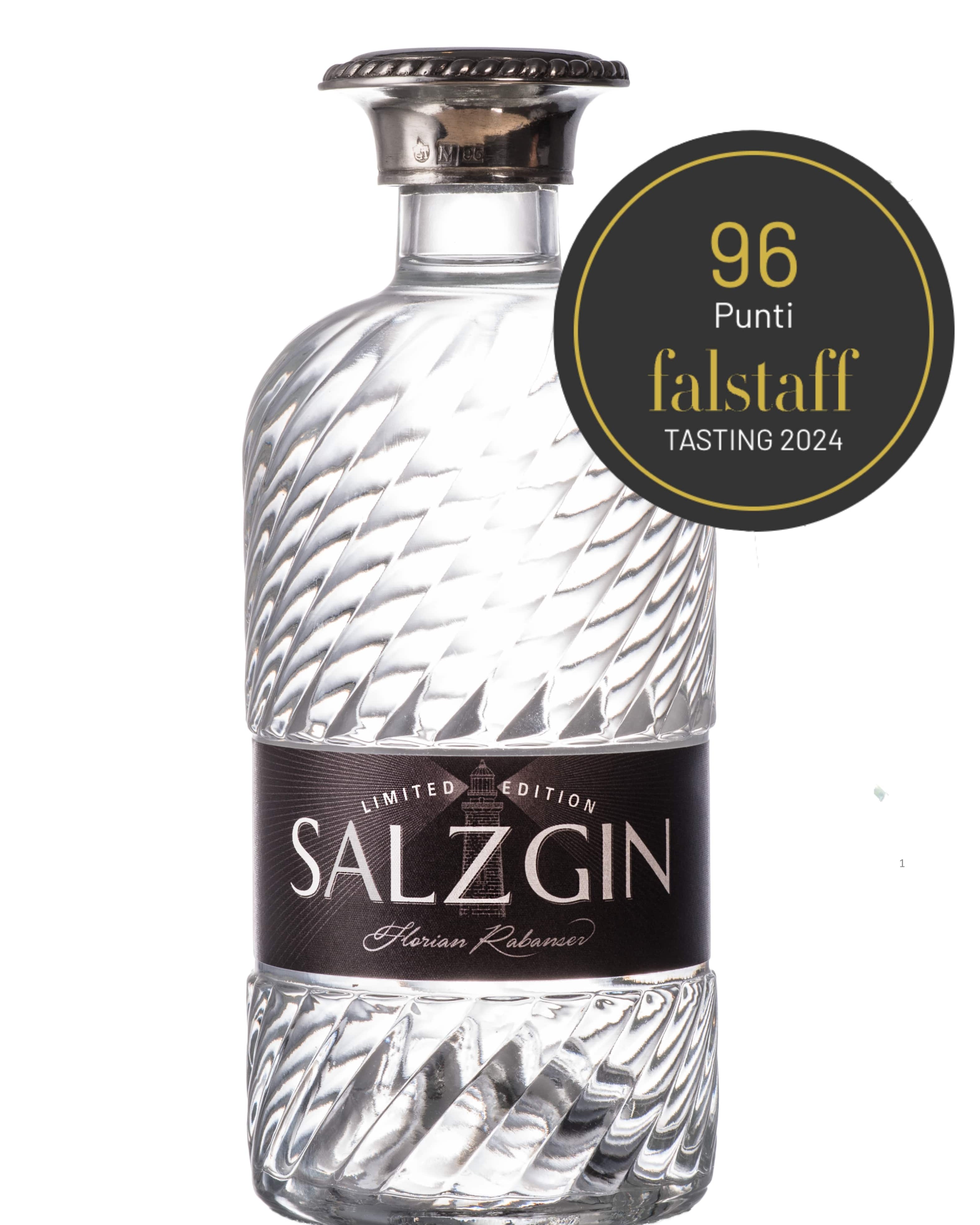 Bottiglia di Salz Gin – distillato italiano unico con freschezza marina e erbe selezionate delle Dolomiti