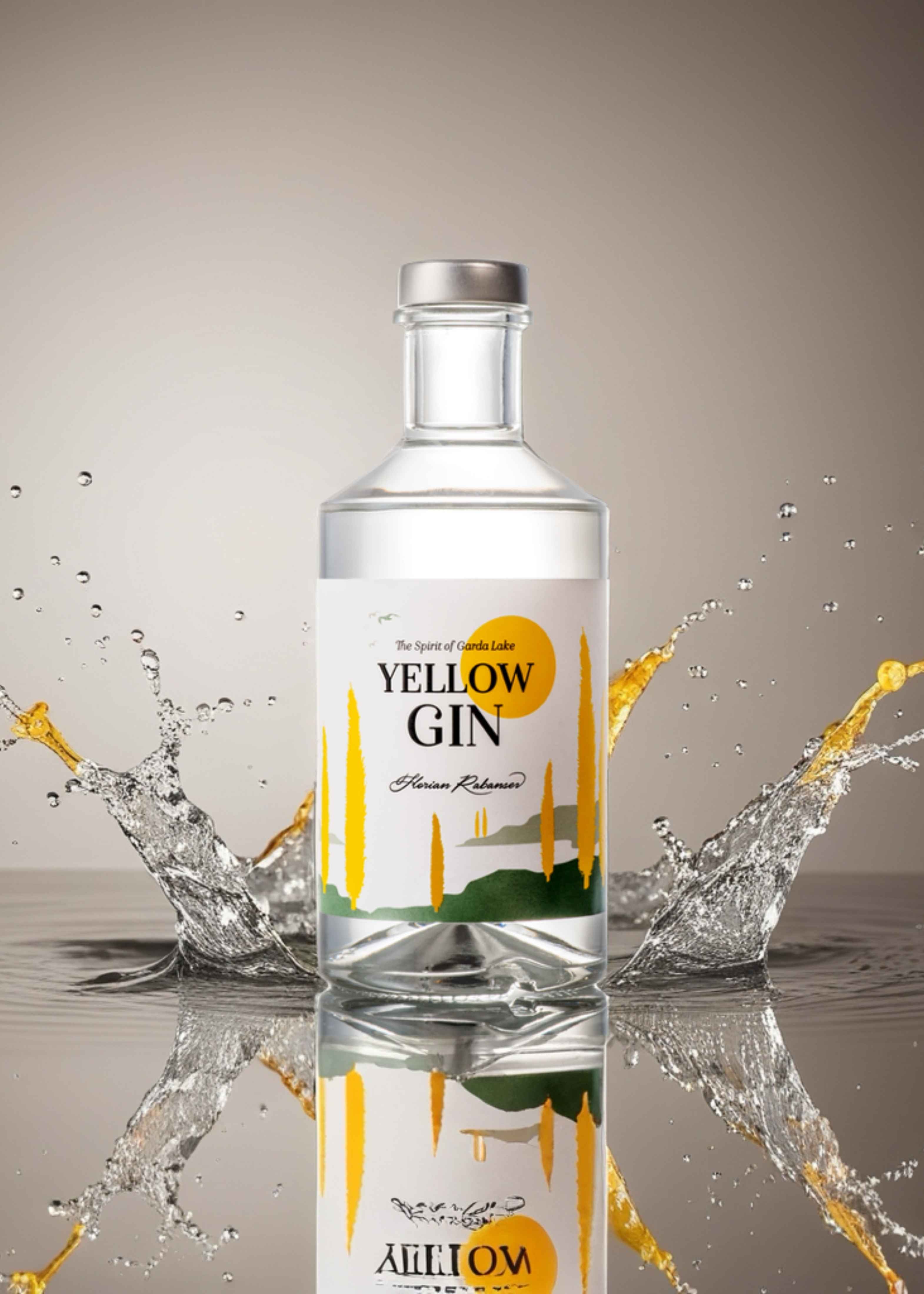 Yellow Gin 0,5L – gin artigianale dalle Dolomiti con note agrumate, ideale per cocktail estivi