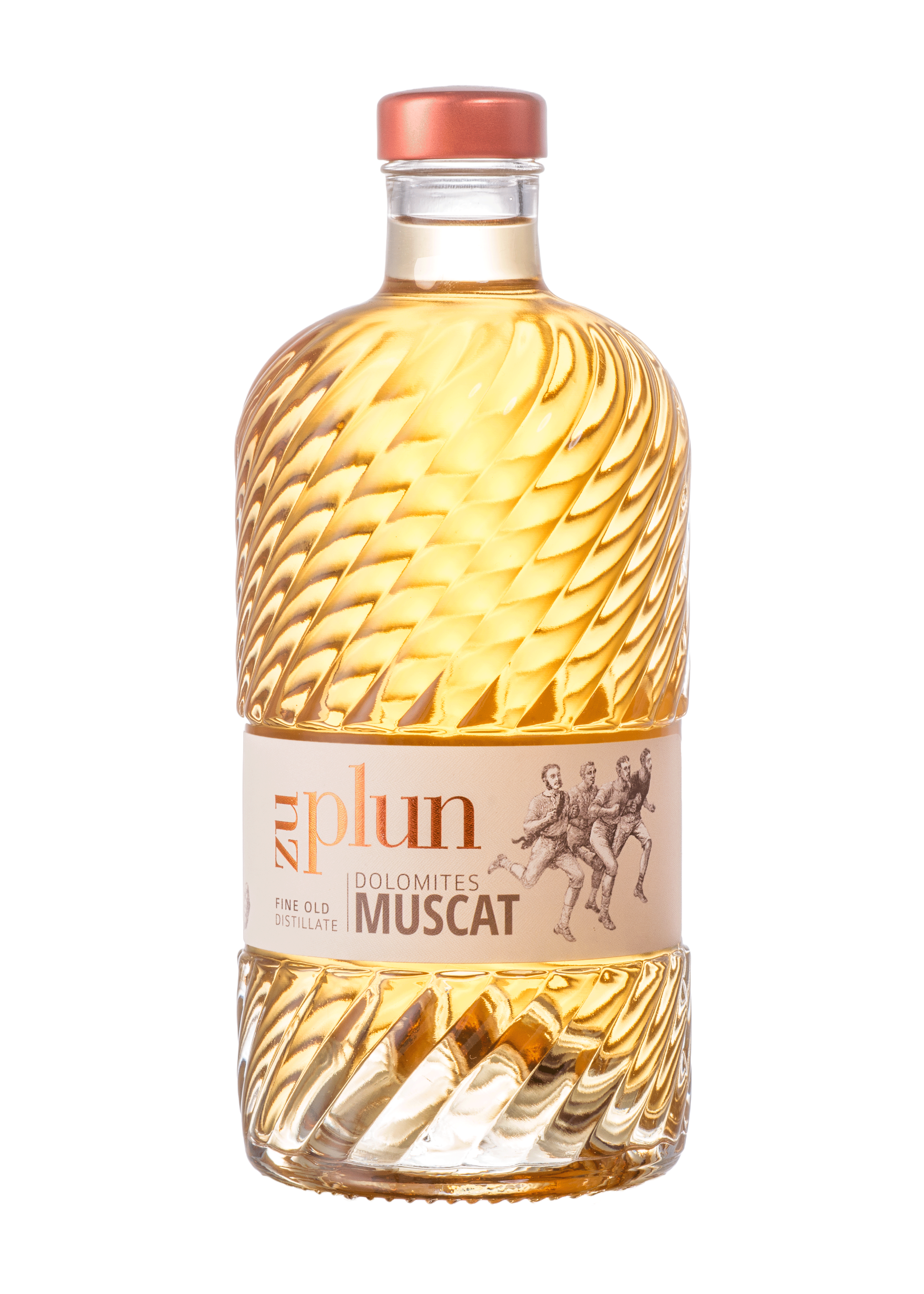 Zu Plun Distillato Dolomites Muscat – distillato artigianale dalle uve Moscato delle Dolomiti, acquistabile online su Cavour Drinks
