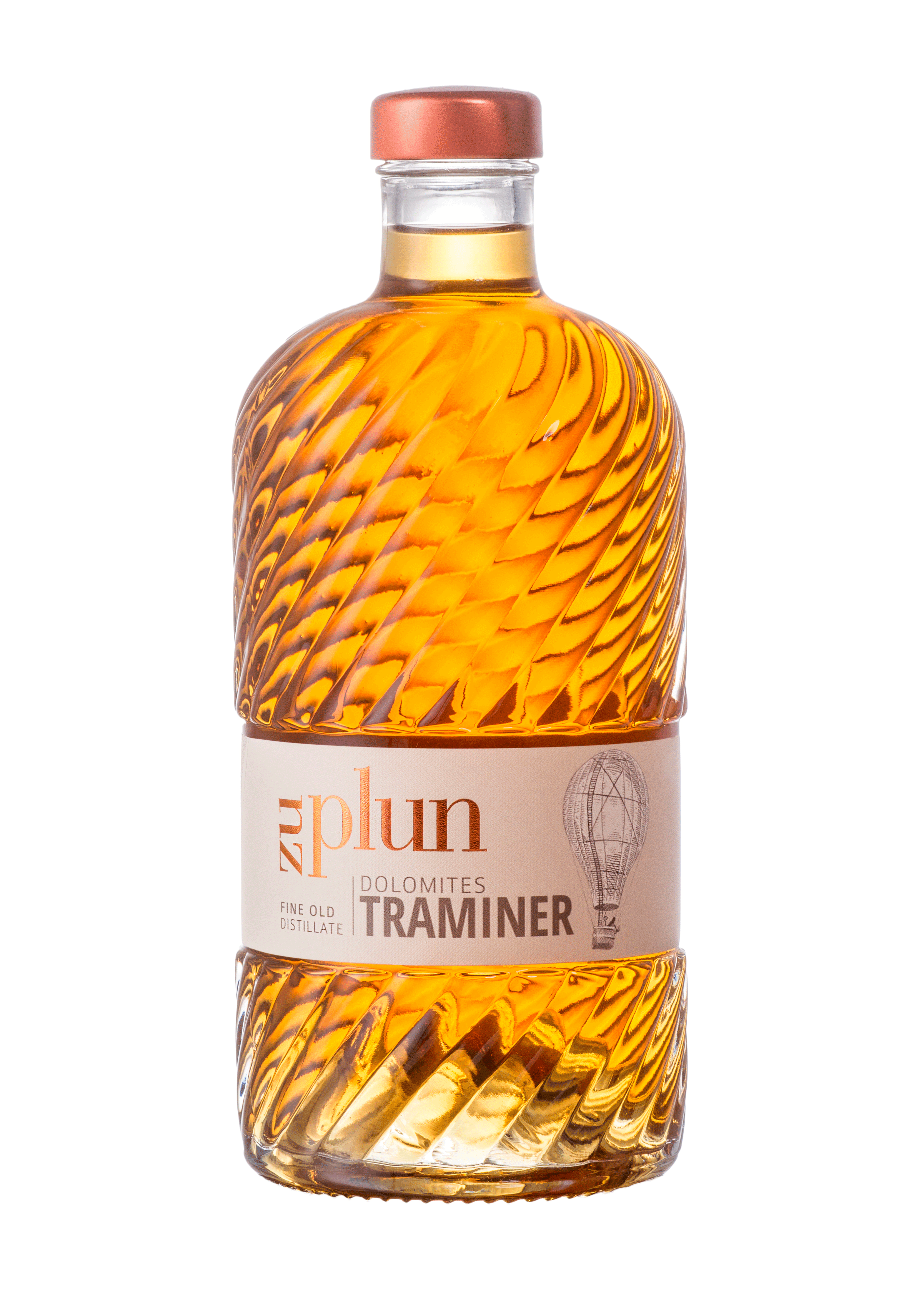 Zu Plun Dolomites Fine Old Traminer – distillato artigianale invecchiato da uve Gewürztraminer delle Dolomiti, acquistabile online su Cavour Drinks
