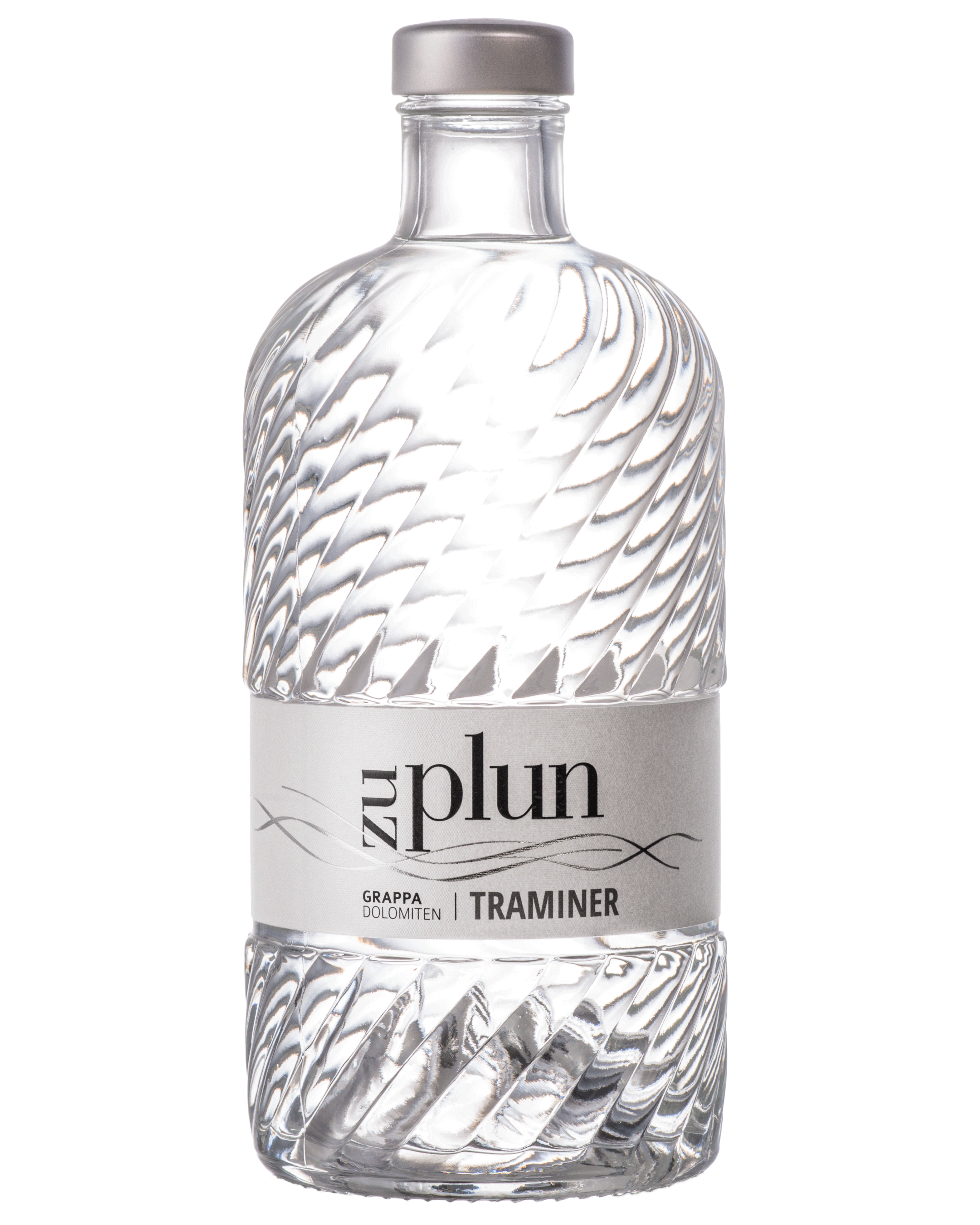 Zu Plun Grappa Traminer – grappa artigianale ottenuta da vinacce di uve Gewürztraminer delle Dolomiti, acquistabile online su Cavour Drinks
