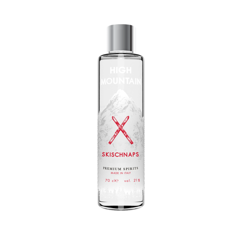 High Mountain Ski Schnaps – distillato artigianale delle Dolomiti con carattere alpino, acquistabile online su Cavour Drinks
