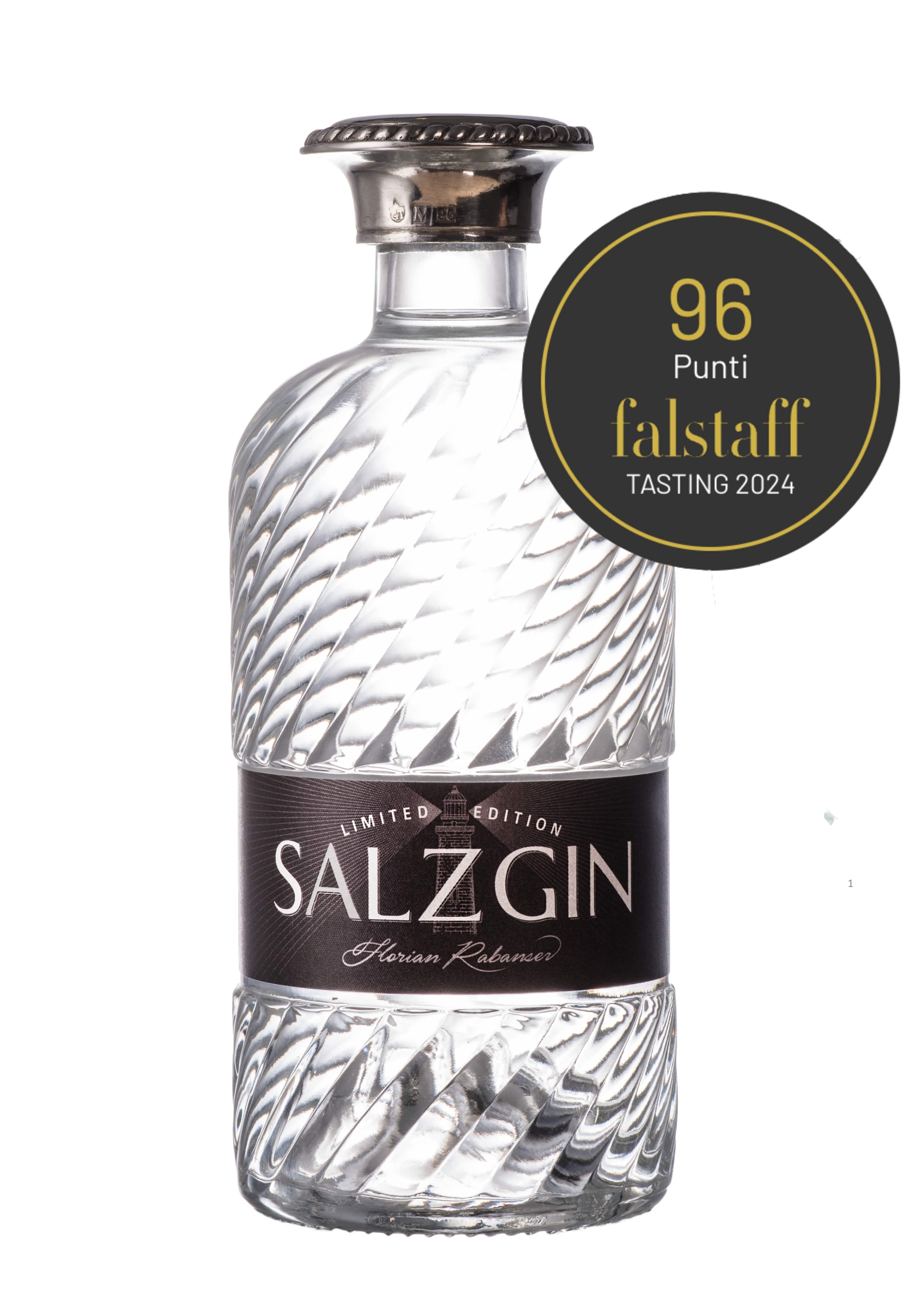 Bottiglia di Salz Gin – distillato italiano unico con freschezza marina e erbe selezionate delle Dolomiti