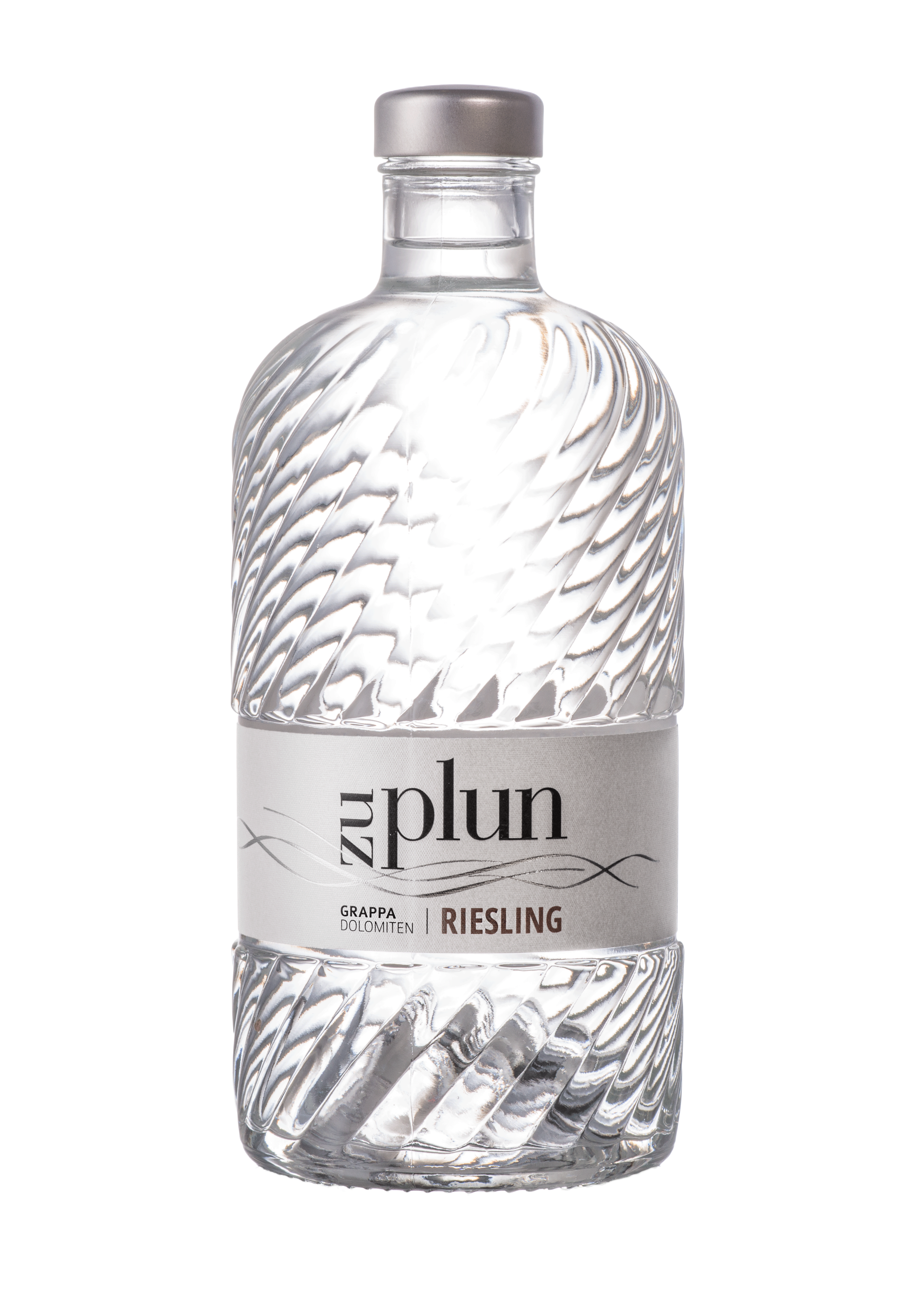 Zu Plun Distillato Riesling – distillato artigianale dalle uve Riesling delle Dolomiti, acquistabile online su Cavour Drinks
