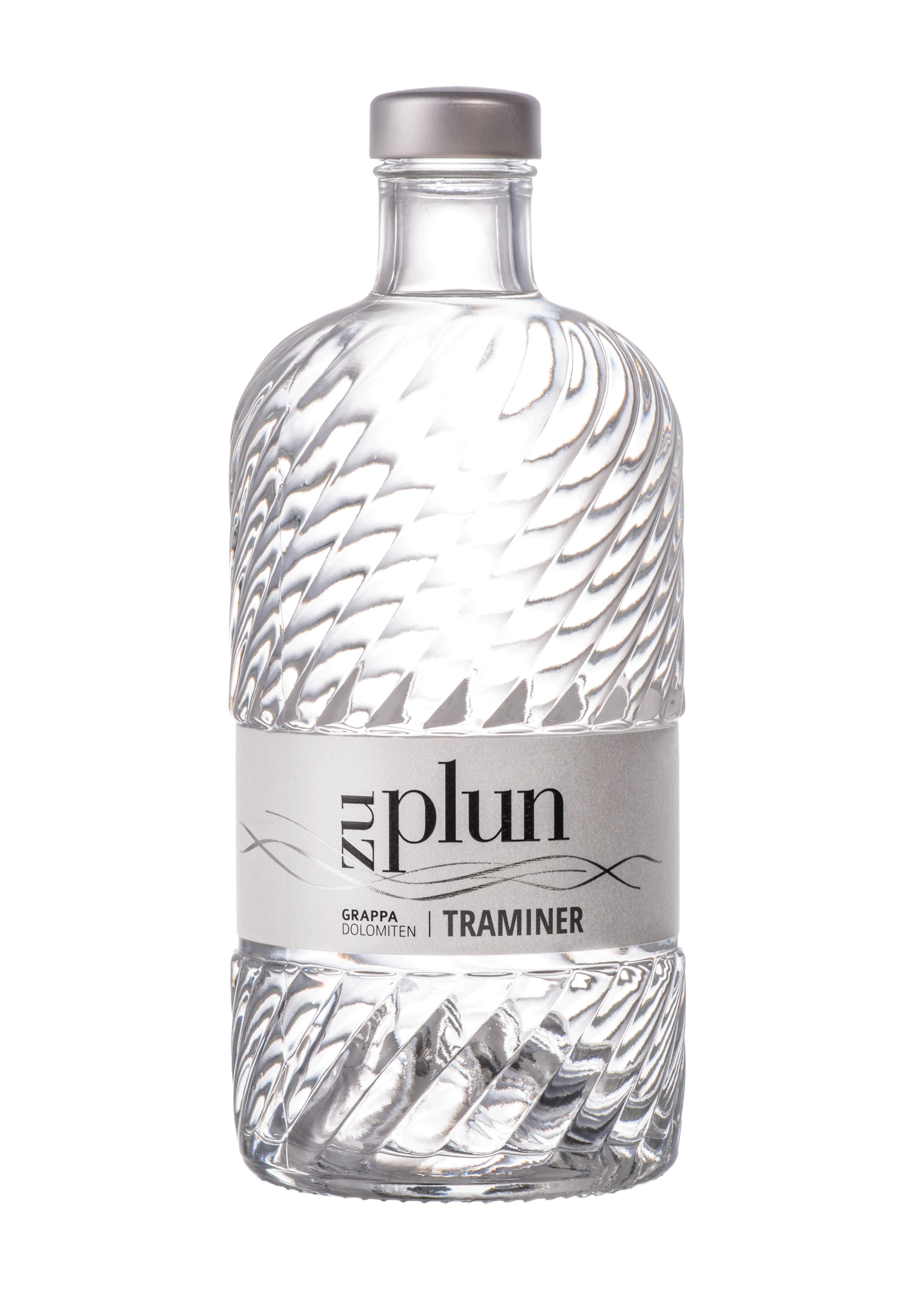 Zu Plun Grappa Traminer – grappa artigianale ottenuta da vinacce di uve Gewürztraminer delle Dolomiti, acquistabile online su Cavour Drinks